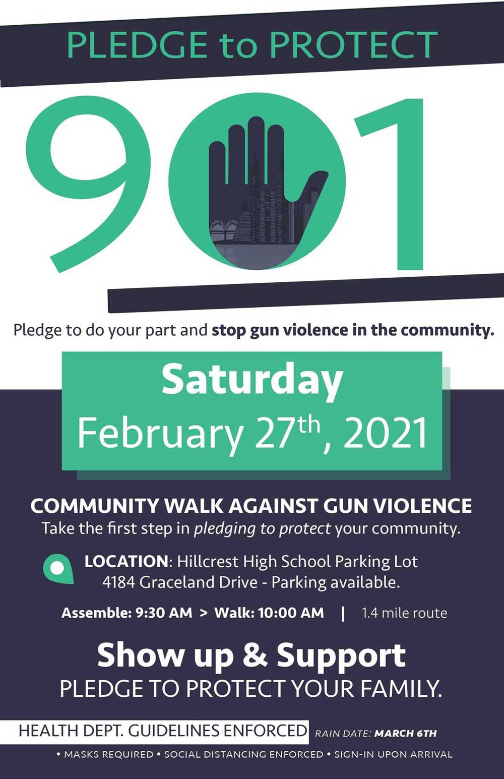 Pledge To Protect Community Walk Against Gun Violence - Saturday, February 27, 2021